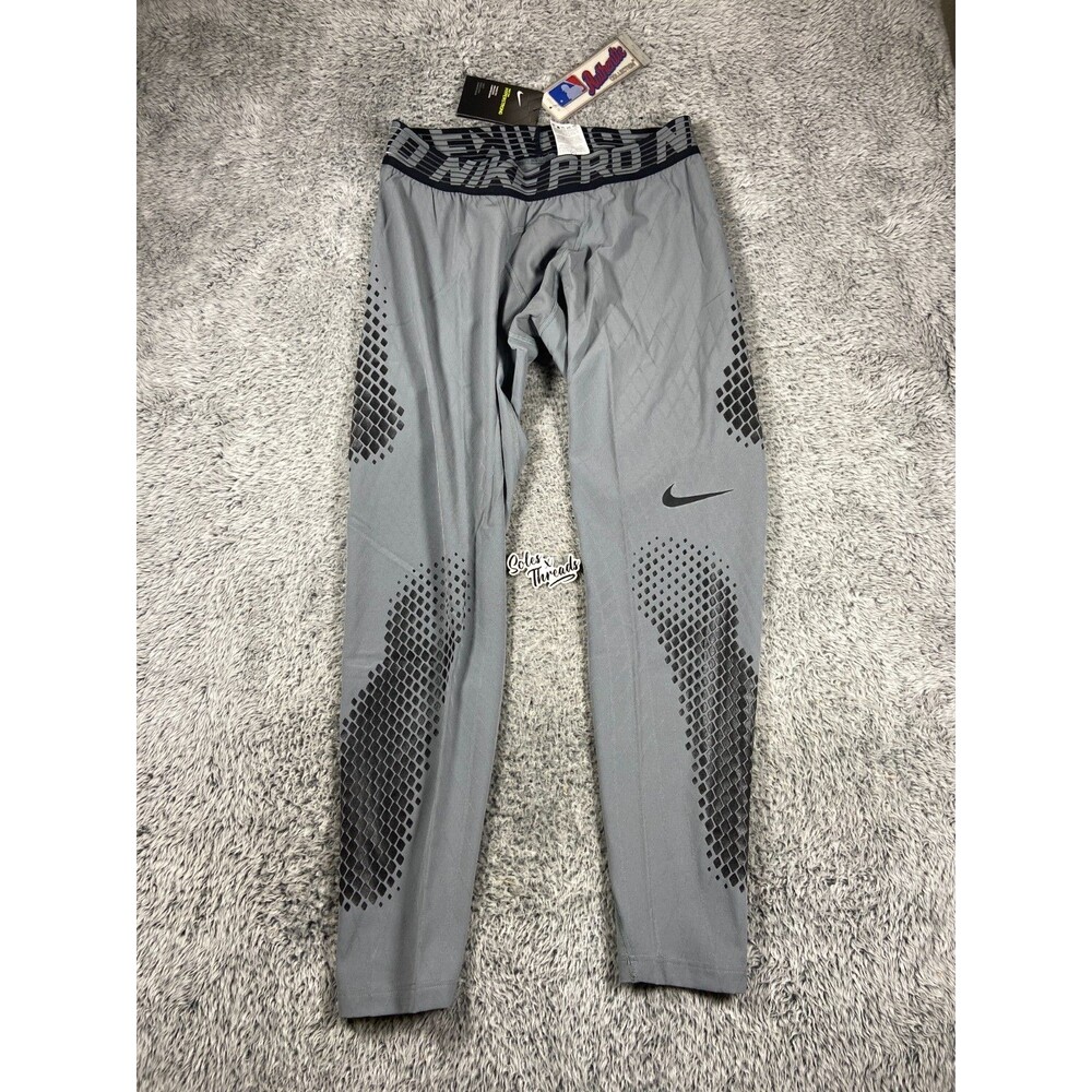 Nike Pro MLB HyperStrong Baseball Compression Pants Size XL Men Grey AA9788-065